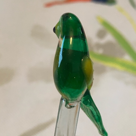 NWT Glass Parrot Swizzle Sticks-10 in a set - Picture 5 of 5